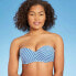 Women's Light Lift Bandeau Bikini Top - Shade & Shore™ Sapphire Blue & White Str