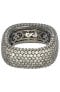 Suzy Levian Sterling Silver Cubic Zirconia Square Pave Eternity Ring