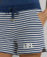 ფოტო #3 პროდუქტის Women's Striped French Terry Shorts