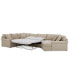 Фото #3 товара Wrenley 170" 3-Pc. Fabric Sectional Full Sleeper Cuddler Chaise Sofa, Created for Macy's