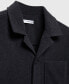 Фото #2 товара Men's Double-Faced Pockets Detail Wool Overshirt