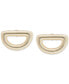 ფოტო #3 პროდუქტის Two-Tone 2-Pc. Set Half-Circle & Crystal Stud Earrings