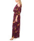 ფოტო #2 პროდუქტის Women's Floral-Print Cold-Shoulder Jumpsuit