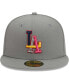 Фото #3 товара Men's Gray Los Angeles Dodgers Color Pack 59FIFTY Fitted Hat