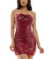 ფოტო #1 პროდუქტის Juniors' Sequin Bow Strapless Bodycon Dress