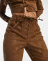 Фото #6 товара AFRM Millie co-ord low rise lace up flare trousers in mocha