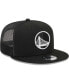 ფოტო #4 პროდუქტის Men's Black Golden State Warriors Evergreen 9FIFTY Trucker Snapback Hat