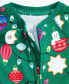 Family Pajamas Baby Cotton Snug-Fit Ornament Toss Footed Pajamas, Created for Macy's