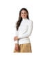 ფოტო #1 პროდუქტის Women's Organic Diamond Stitch Mock Neck Sweater