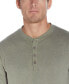 Фото #4 товара Men's Long Sleeve Brushed Jersey Henley T-shirt