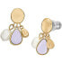 Charming gold-plated earrings with pearls SKJ1716710