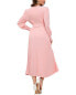 Фото #2 товара Платье женское Vera Dolini Midi Dress 90% полиэстер, 10% спандекс розового цвета 48.8 дюймов от плеча до подола