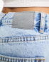 Pull&Bear – Mom-Jeans in Hellblau mit hoher Taille BLAU, 32 - фото #5