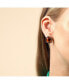 ფოტო #3 პროდუქტის Women's Orange Geometric Stone Stud Earrings