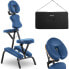 Фото #1 товара Krzesło do masażu tatuażu przenośne składane Montpellier Blue do 130 kg niebieskie