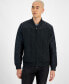 Фото #1 товара Men's Cable-Knit Mixed-Media Jacket, Created for Macy's