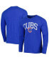 Фото #4 товара Men's Royal Chicago Cubs Inertia Raglan Long Sleeve Henley T-shirt