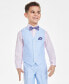 ფოტო #1 პროდუქტის Toddler Boys Machine Washable Oxford Vest, Shirt, Pants, Bowtie and Pocket Square, 5 Piece Set