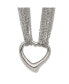 Фото #1 товара Chisel heart 17 inch Cable Chain Necklace Multi Strand Necklace