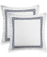 Фото #1 товара Chain Links Embroidery 100% Pima Cotton Duvet Cover Set, Full/Queen, Created for Macy's