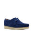 Фото #2 товара Clarks Wallabee 26172723 Womens Blue Suede Oxfords & Lace Ups Casual Shoes