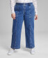 Фото #1 товара Plus Size Seam-Front Straight-Leg Jeans