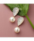 ფოტო #3 პროდუქტის Women's Silver Snowball Drop Earrings