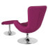 Фото #1 товара Egg Series Magenta Fabric Side Reception Chair With Ottoman