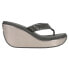 Фото #1 товара Volatile Glimpse Diamonte Rhinestone Wedge Thong Womens Grey Casual Sandals PV1