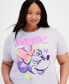 Фото #3 товара Trendy Plus Size Minnie Wink Sketch Graphic T-Shirt