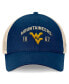 Фото #4 товара Men's Navy West Virginia Mountaineers Heritage Waylon Trucker Adjustable Hat