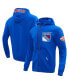 Фото #1 товара Men's Blue New York Rangers Classic Chenille Full-Zip Hoodie Jacket