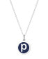 ფოტო #40 პროდუქტის Mini Initial Pendant Necklace in Sterling Silver and Navy Enamel, 16" + 2" Extender