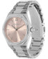 Women's Sports Luxe Hexa Silver-Tone Stainless Steel Watch 33mm