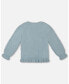 Фото #2 товара Toddler Girls Unicorn Sweater Hairy Knit Turquoise - Toddler|Child