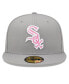 ფოტო #3 პროდუქტის Men's Gray Chicago White Sox 2022 Mother's Day On-Field 59Fifty Fitted Hat