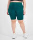 Фото #1 товара Plus Size Essentials High Waist Bike Shorts, Created for Macy's