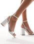 Фото #2 товара Be Mine Bridal Wink 2 heeled sandals in ivory satin