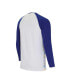 ფოტო #2 პროდუქტის Men's White, Powder Blue Los Angeles Chargers Tinsel Raglan Long Sleeve T-shirt and Pants Sleep Set