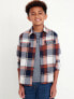 Фото #1 товара Soft-Brushed Flannel Pocket Shirt for Boys