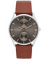 ფოტო #1 პროდუქტის Men's Holst Brown Leather Strap Watch 40mm SKW6086