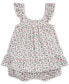 Baby Girls Floral Cotton Jersey Top & Bloomer Set Белый, 6 месяцев - фото #1