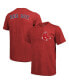 Фото #2 товара Men's Threads Red Boston Red Sox Throwback Logo Tri-Blend T-shirt