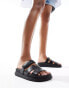 New Look chunky strappy slip on sandal in black