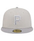 Men's Khaki/Gray Pittsburgh Pirates Two-Tone Color Pack 59FIFTY Fitted Hat Khaki, Gray, 7 1/2 - фото #4