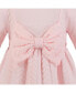 Baby Girls Bow-Front Long Sleeve Fit-and-Flare Sweater Dress Розовый, 6-9 месяцев - фото #2