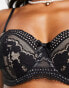 Фото #6 товара Hunkemoller Kelly lace padded balcony bra with removeable straps in black