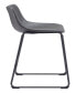 Фото #6 товара 39" each, Set of 2 Steel, Polyurethane Smart Bar Chair