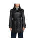 ფოტო #1 პროდუქტის Women's Triss Genuine Leather Double Breasted Trench coat