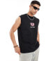 ONLY & SONS oversized vest with euphoric back print in black Черный, XS - фото #2